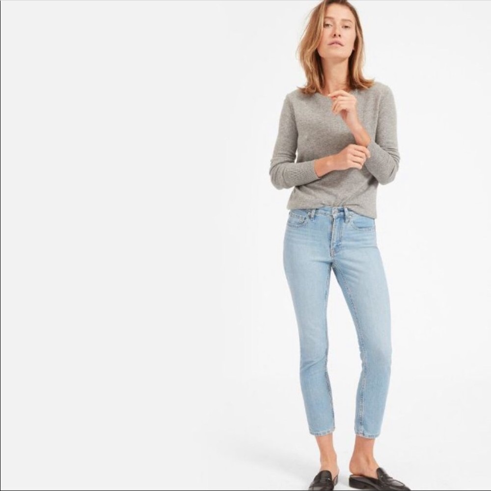 Everlane Mid-Rise Light Wash Skinny Jean